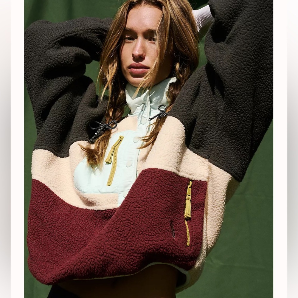 Free People Hit The Slopes Colorblock Pullover